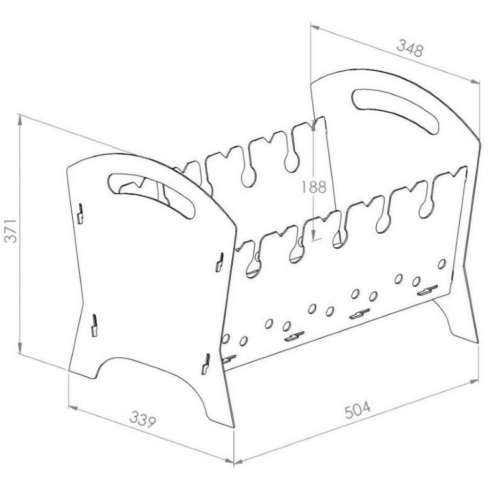 Мангал розкладний Кемпінг Компакт, BQ-+1561