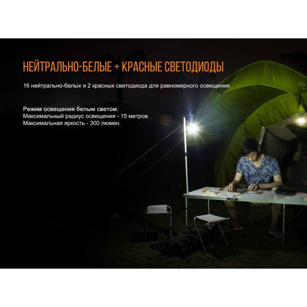 Ліхтар кемпінговий Fenix CL20Ror помаранчевий