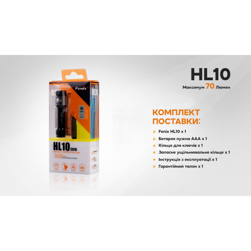 Ліхтар налобний Fenix HL10 purple