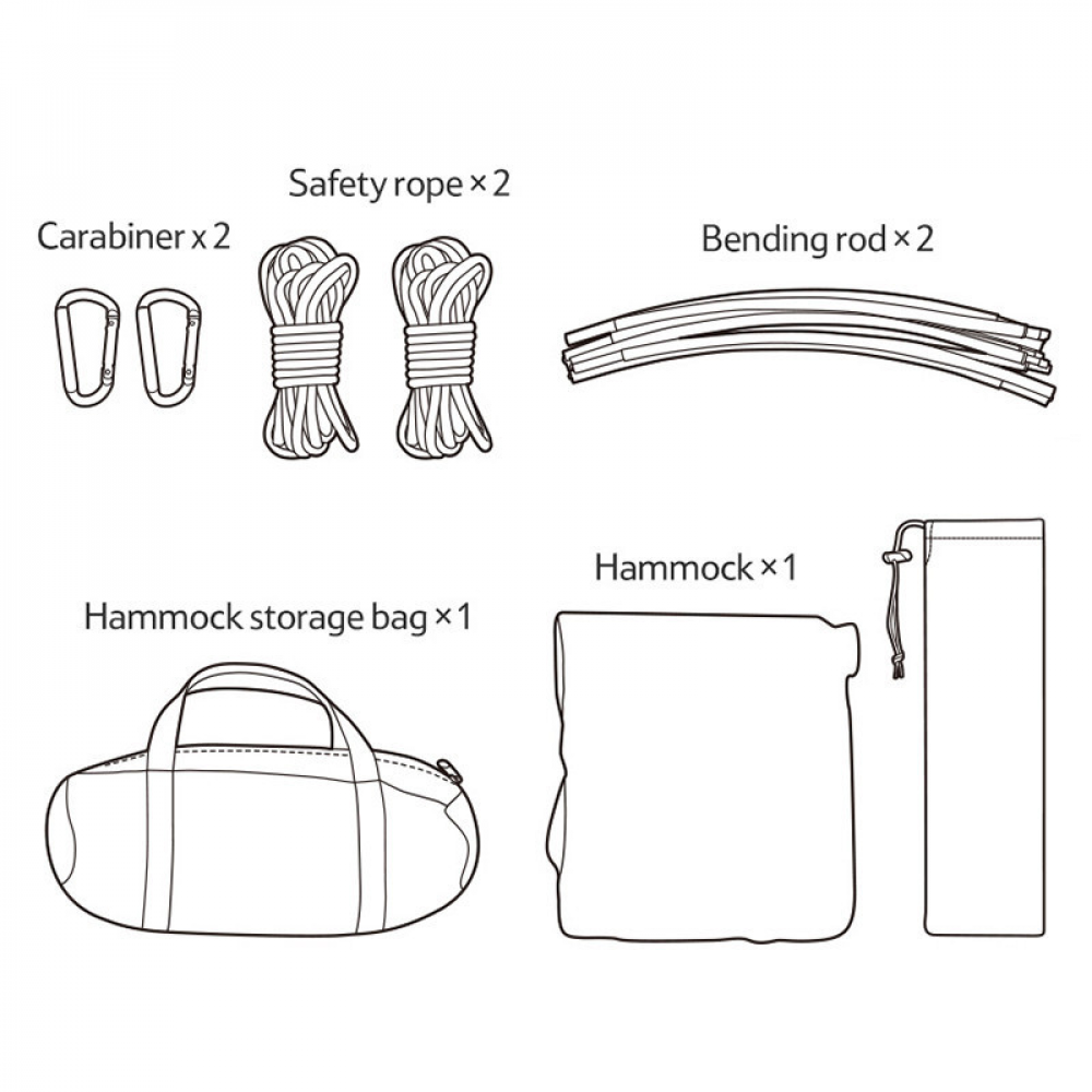 Гамак з дугами без перекидання Naturehike NH22DC008, темно-синій