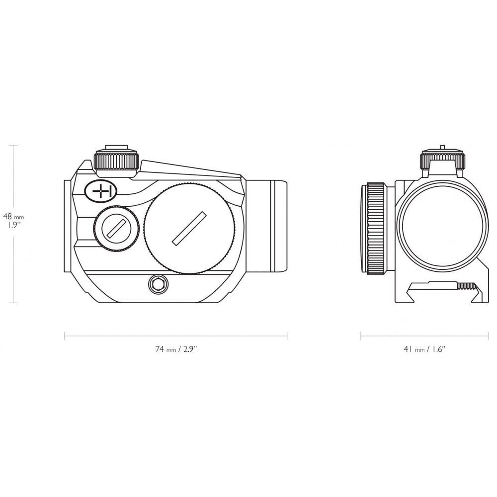 Приціл Hawke Vantage 1x20 - Weaver сітка 3 MOA Dot