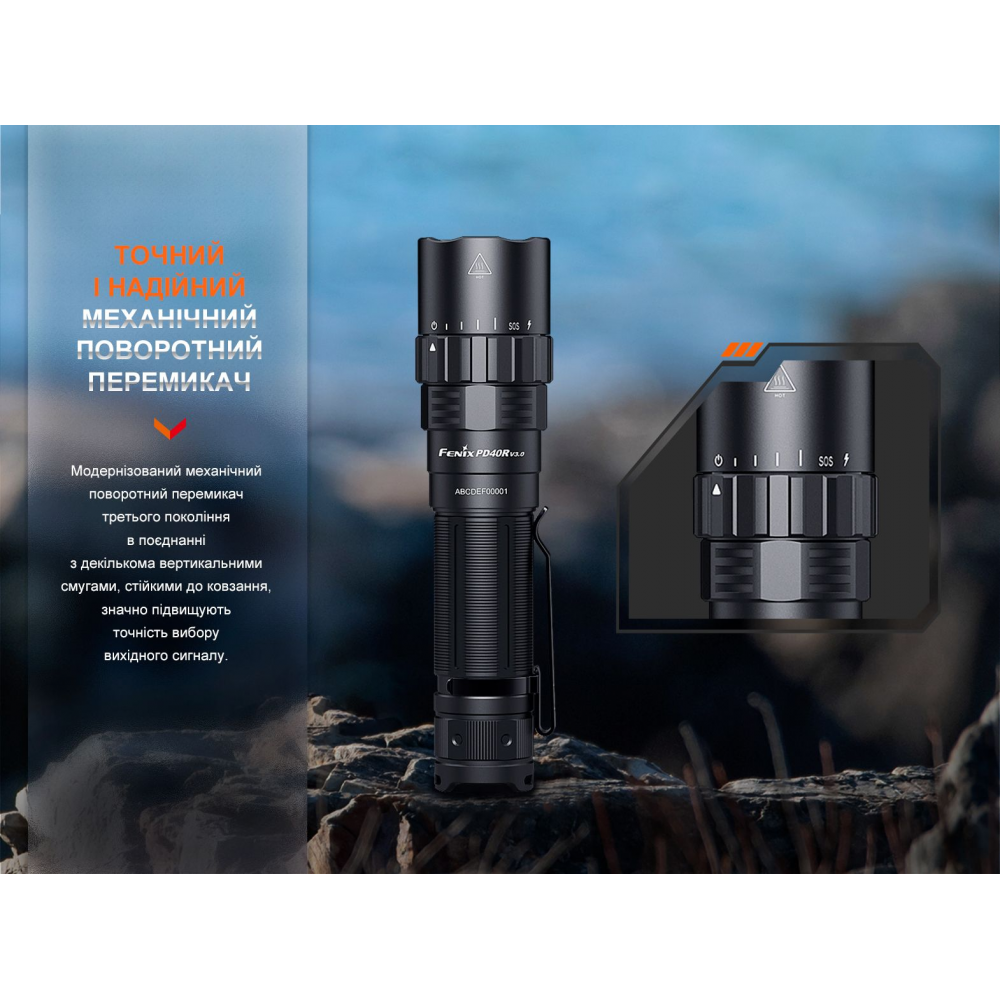 Ліхтар ручний Fenix PD40R V3.0, 3000 lm