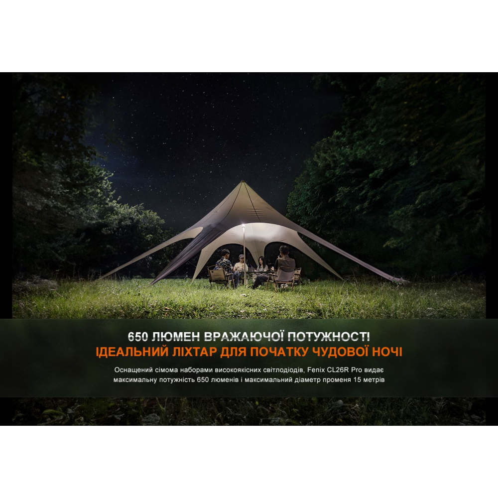 Ліхтар кемпінговий Fenix CL26R Pro, темно-зелений