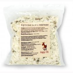 Картопляне пюре з телятиною Happy Elk прозора упаковка Картопляне пюре з телятиною Happy Elk прозора упаковка