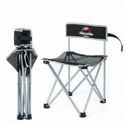 Стілець складний Naturehike NH16J001-J, 600D Oxford / сталь, чорний Стілець складний Naturehike NH16J001-J, 600D Oxford / сталь, чорний