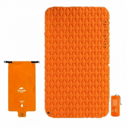 Килимок надувний двомісний з надувним мішком Naturehike FC-11 NH19Z055-P, 65 мм, помаранчевий Килимок надувний двомісний з надувним мішком Naturehike FC-11 NH19Z055-P, 65 мм, помаранчевий