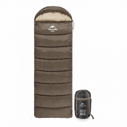 Спальник з капюшоном Naturehike U350 NH20MSD07, (1°C), правий, коричневий Спальник з капюшоном Naturehike U350 NH20MSD07, (1°C), правий, коричневий