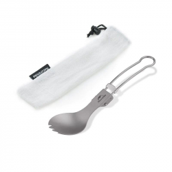 Ложка складана з титану Naturehike Titanium NH19C001-J сіра з мішечком Ложка складана з титану Naturehike Titanium NH19C001-J сіра з мішечком